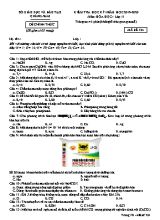 Đề kiểm tra học kỳ I môn Hóa học Lớp 11 - Mã đề 324 - Năm học 2019-2020 - Sở giáo dục và đào tạo Quảng Nam